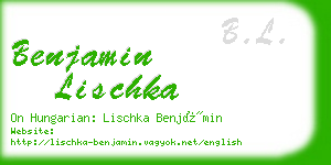 benjamin lischka business card